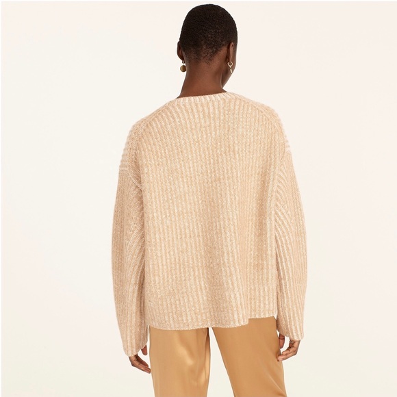 J.crew Cashmere plaited relaxed crewneck sweater - Picture 3 of 4